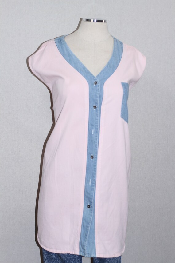 Fitting Image Pink & Blue Blouse - image 4