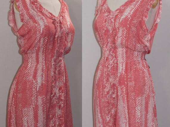 THML Pink & White Cotton Dress (M) - image 1