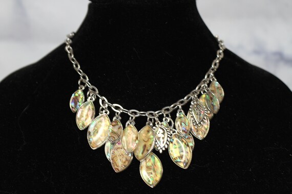 Decorative Silver Leaf Necklace - image 4
