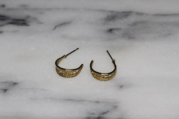 Gold Hoop Earrings View 2