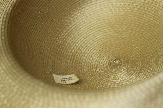 Floral Straw Wide Brim Hat (7 3/4) - image 10