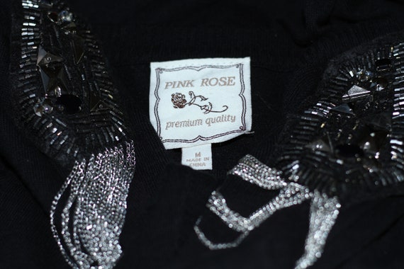 Black Silver Tassel Black Dress - image 10