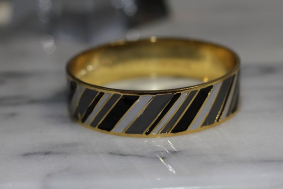 Liz Claiborne Gold & Black Bangle - image 6