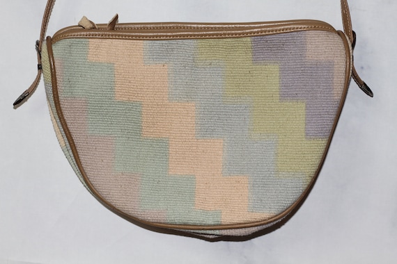 Pastel Multi- Color  Half Moon Hand Bag - image 1