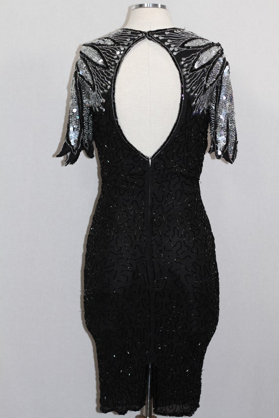 Handmade Beaded Sequin Black Silver Gown (s) - Etsy