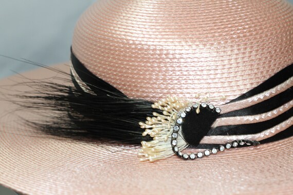 Pink & Black Wide Brim Hat (7 3/8) - Etsy Canada display picture 3
