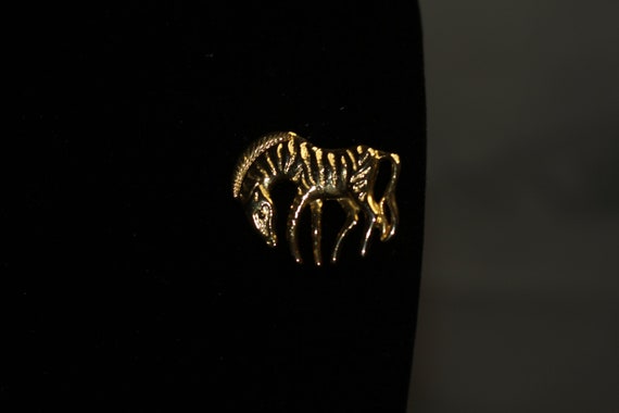Gold Zebra Brooch - image 1