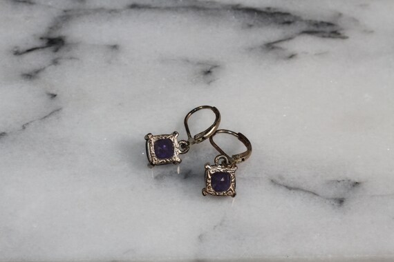 Amethyst Dangle Drop Earrings - image 5