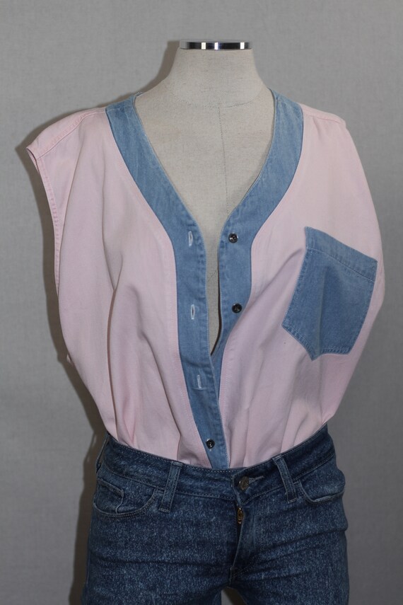 Fitting Image Pink & Blue Blouse - image 6