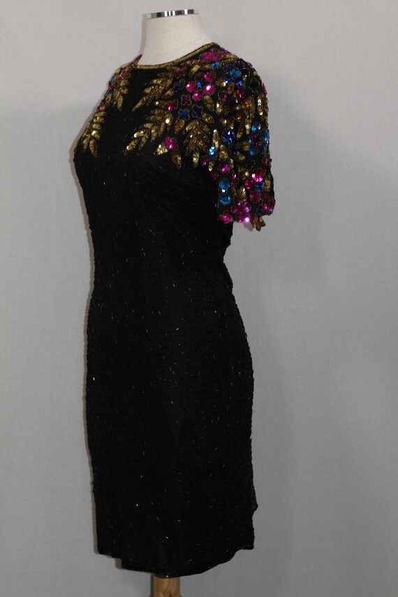 Multi Colored Sequin Beaded Gown - image 9