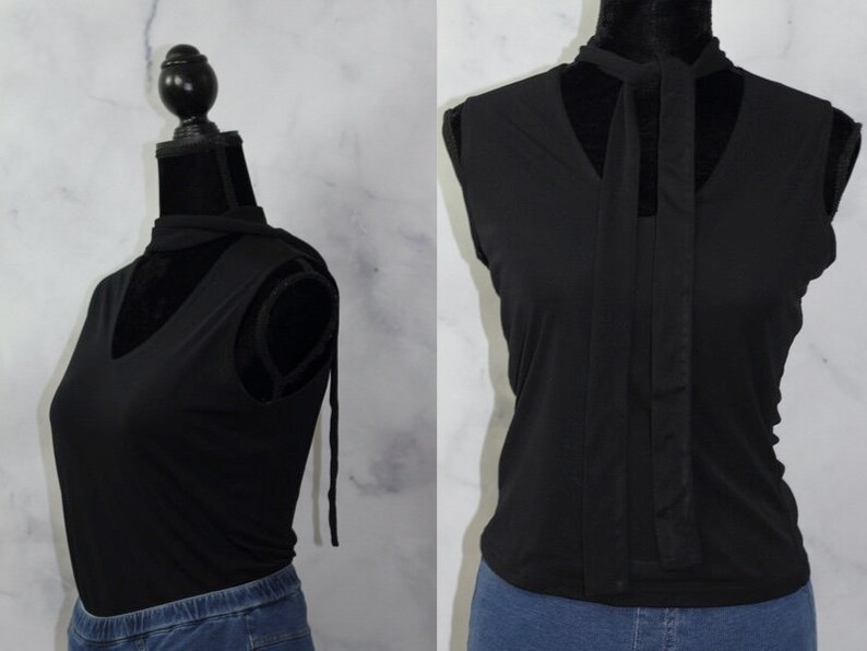m 90/'s Express Black Tie Top