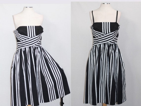 Speechless Black & White Stripe Dress - image 1