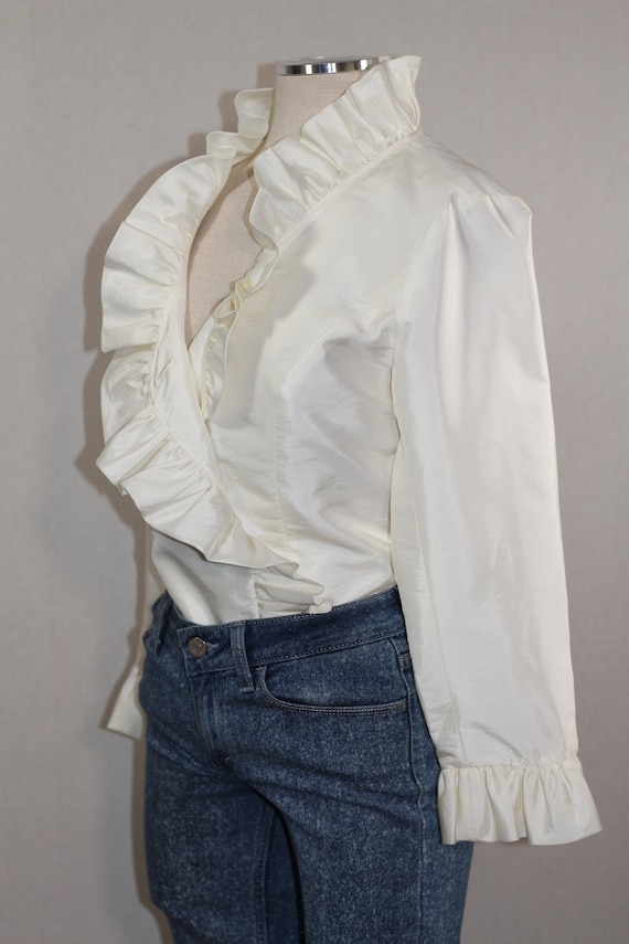 Calvin Klein Ivory Ruffle Blouse - image 8