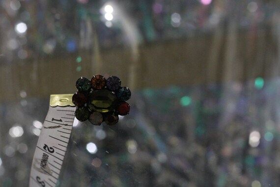 Multi Color Stone Statement Ring (Adjustable Ban) - image 6