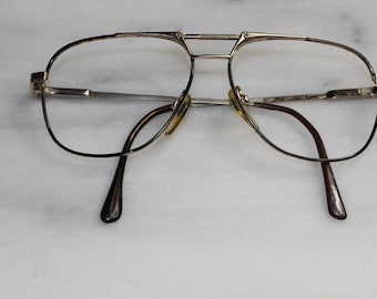 Black & Gold Aviator Rx Frame