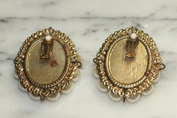 Antique Faux Pearl Statement Earrings - image 7