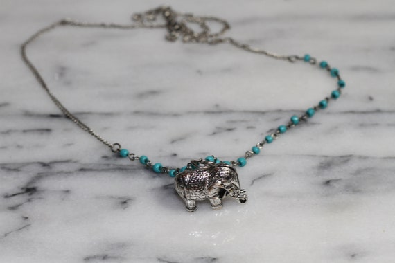 Turquoise Elephant Necklace - image 6