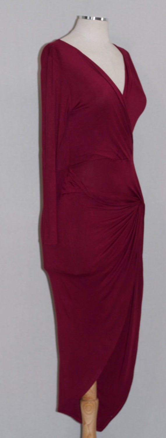 Cranberry Red Asymmetrical Dress - image 5