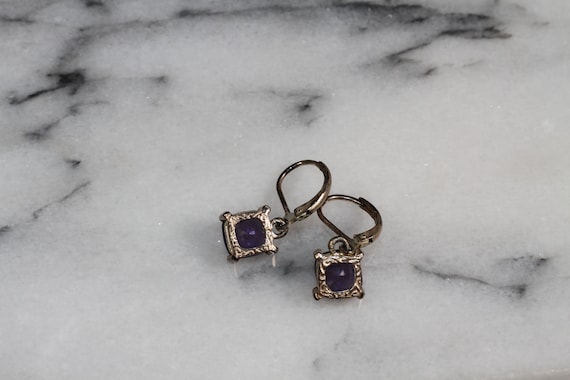 Amethyst Dangle Drop Earrings - image 4