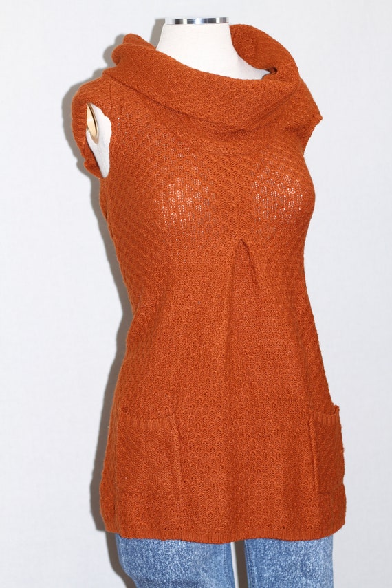 Orange Slouch Neck Sweater - image 5