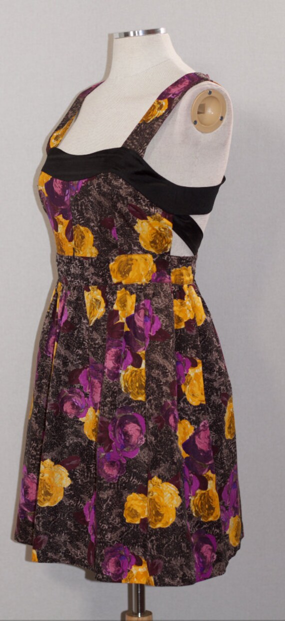 Purple & Yellow Silk Dress - image 9