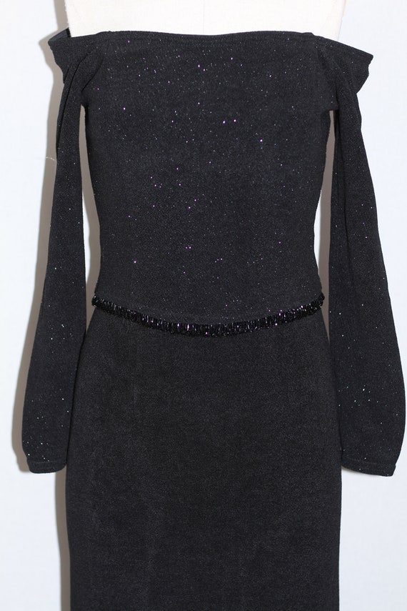 Scott McClintock Black Sequin Beaded Gown - image 5