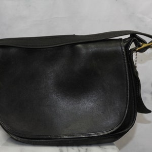 Coach Classic  Black Leather Handbag