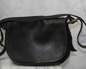 Coach Classic  Black Leather Handbag