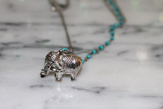 Turquoise Elephant Necklace - image 5