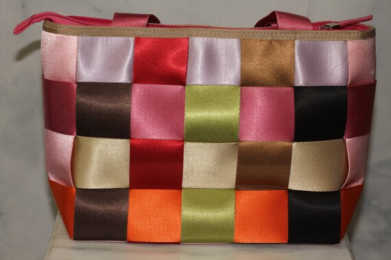Patched Multi Color Handbag - image 6