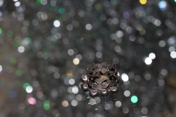 Multi Color Stone Statement Ring (Adjustable Ban) - image 3