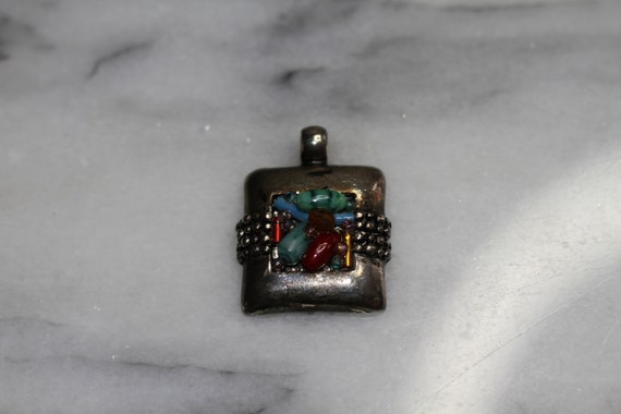 Multi Color Enamel Stone Pendant - image 4