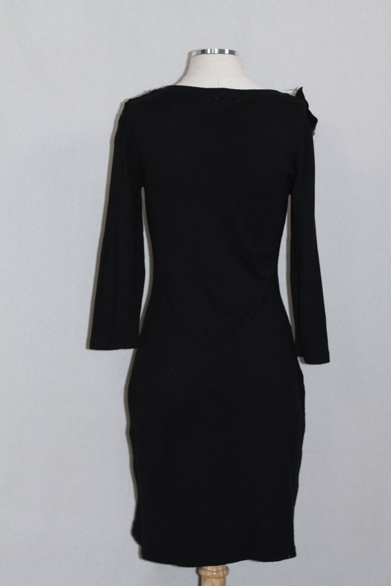 Black Silver Tassel Black Dress - image 9