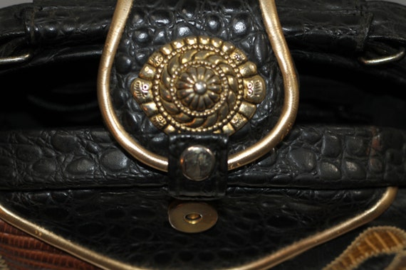 Leather Tribal Aztec Vintage Shoulder Handbag - image 8