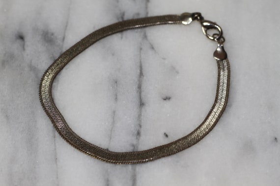 Silver Herringbone Bracelet - image 2