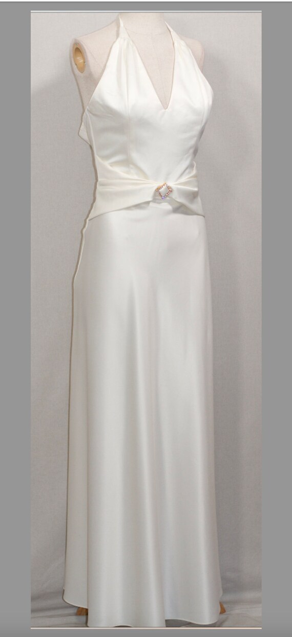 Let's Fashion White Halter Gown - image 6