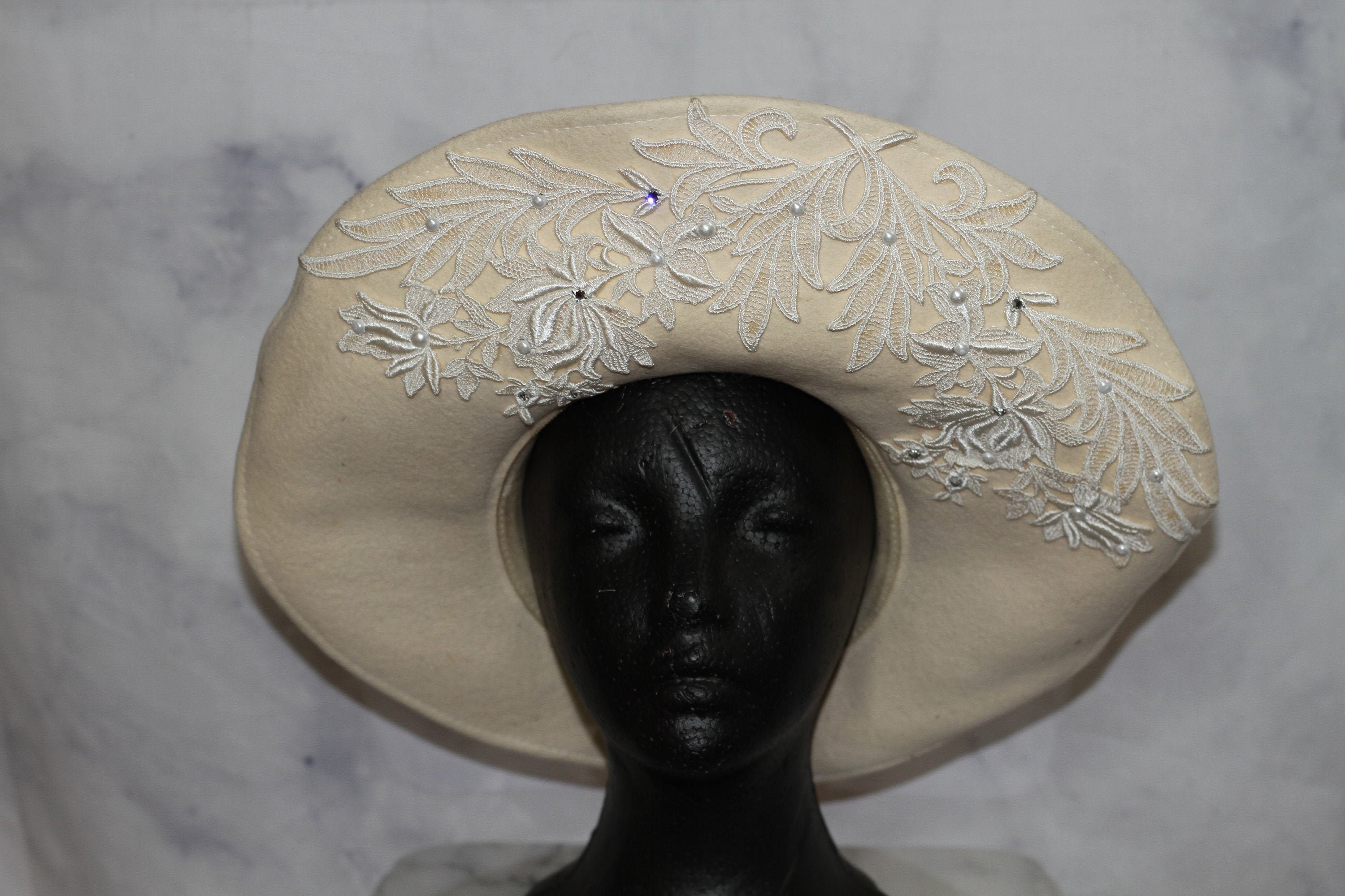 Mr. John Paris New York Wool Wide Brim Hat Mr. John Paris New York Wool Wide Brim Hat - Etsy main image 2
