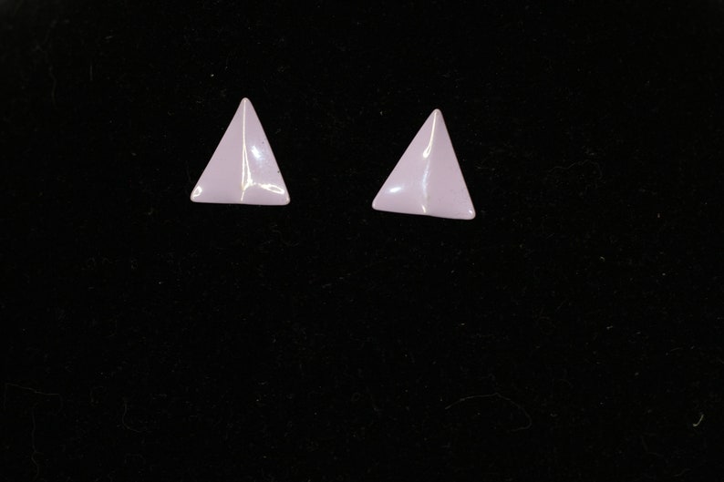 Purple Triangle Earrings