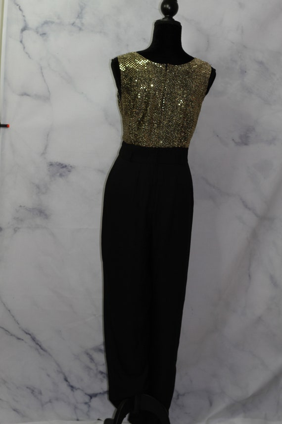 John Roberts Gold Metallic Jumpsuit  (10T) - image 9