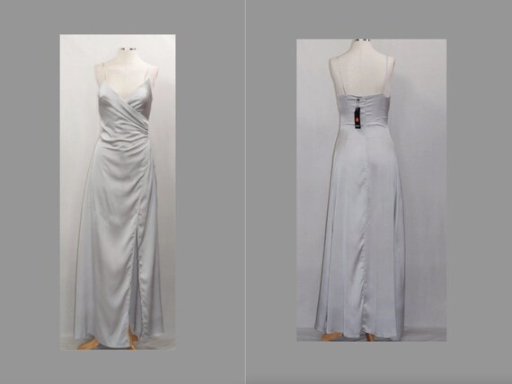 Silver Satin Gown (6) - image 10