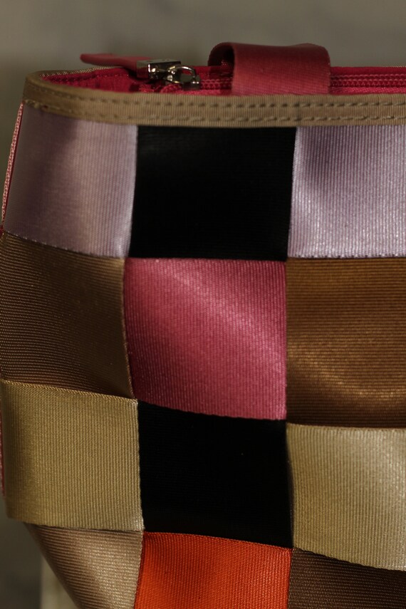 Patched Multi Color Handbag - image 2