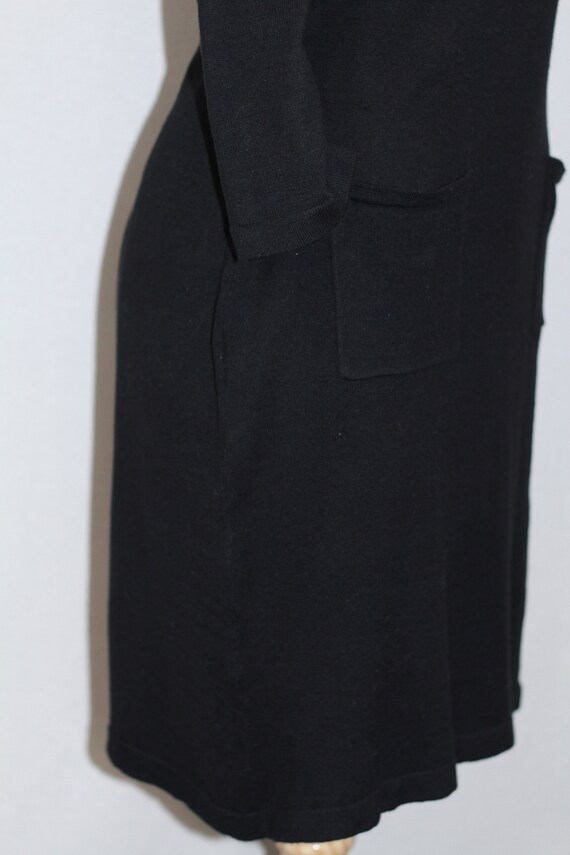 Black Silver Tassel Black Dress - image 5
