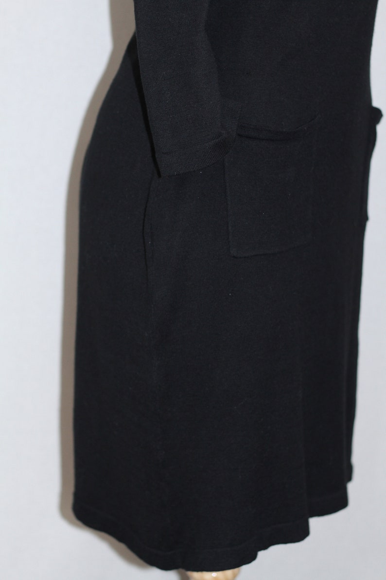 Black Silver Tassel Black Dress image 5