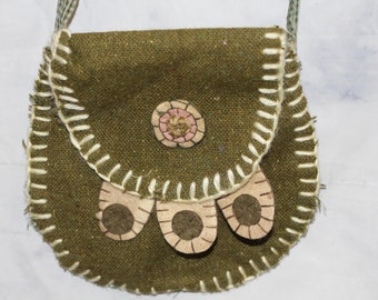 Handmade Green Shoulder Bag