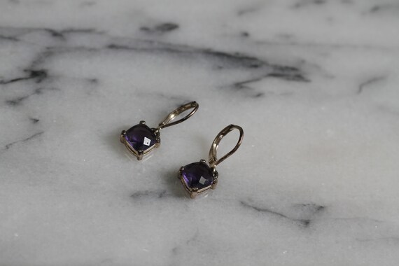 Amethyst Dangle Drop Earrings - image 2
