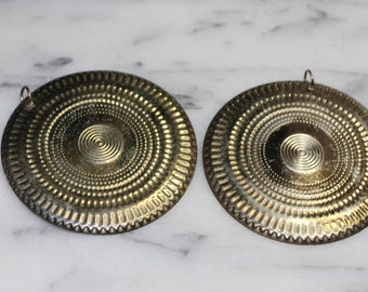 Gold Plated Shield Earrings