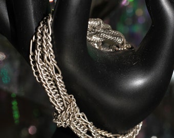 シルバーリンクチェーンブレスレット - Etsy 日本