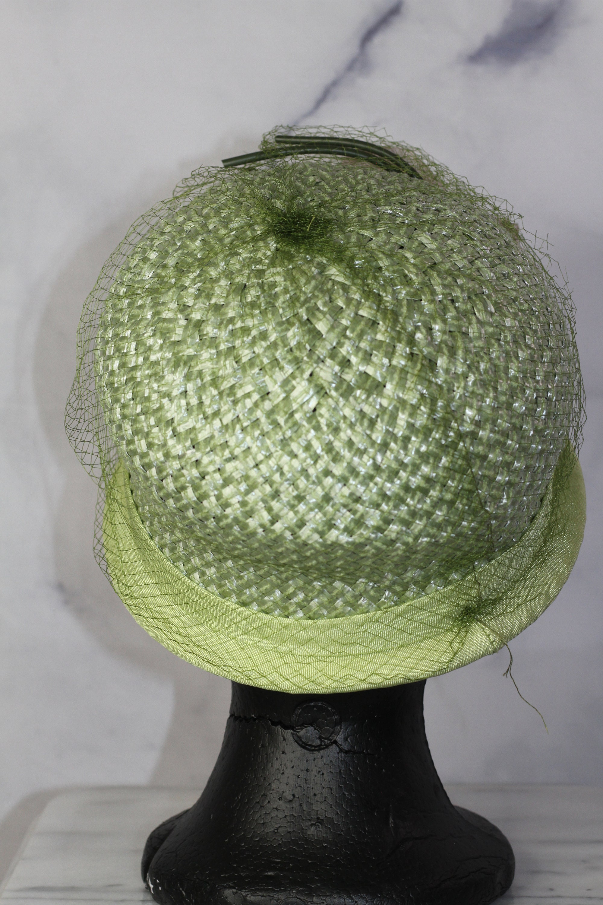 Buy Round Pink & Green Net Pill Box Hat (8) Online in India  display picture 2