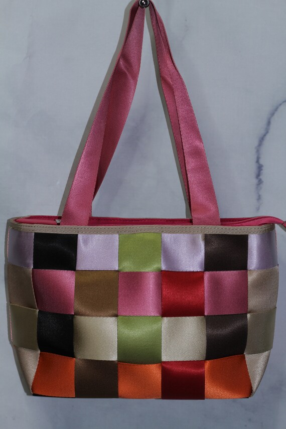Patched Multi Color Handbag - image 10