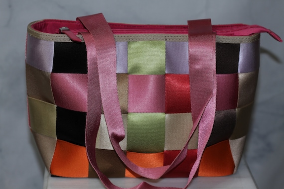 Patched Multi Color Handbag - image 8
